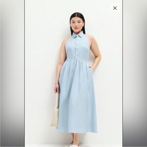 sachin and babi light blue dress Silk mid-length dress Reformation Blue size 8 US in Silk main image 1